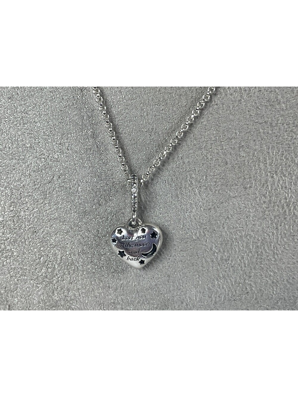 Pandora Love You To the Moon And Back Pendant Necklace Retired